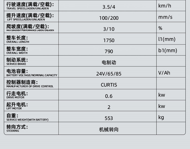 揚(yáng)子叉車 步行式全電動堆高車QDA(圖32)